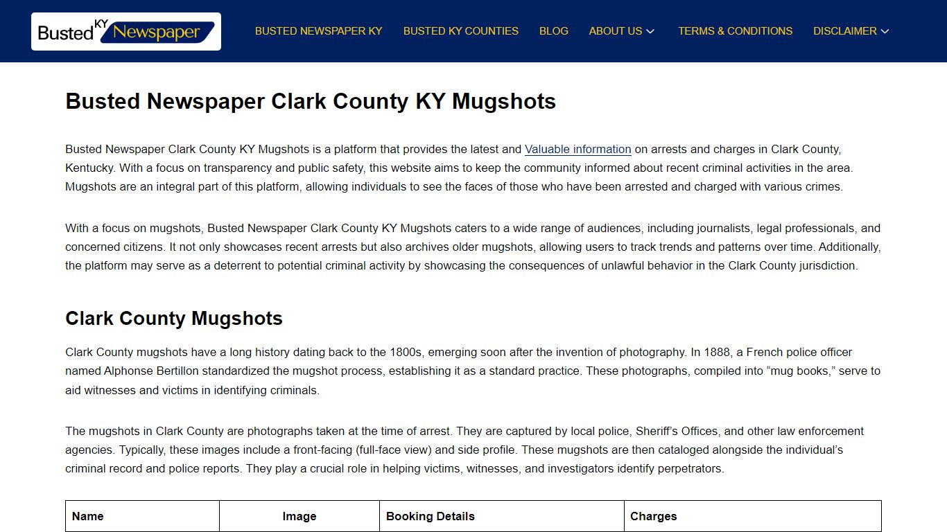 Busted Newspaper Clark County KY Mugshots